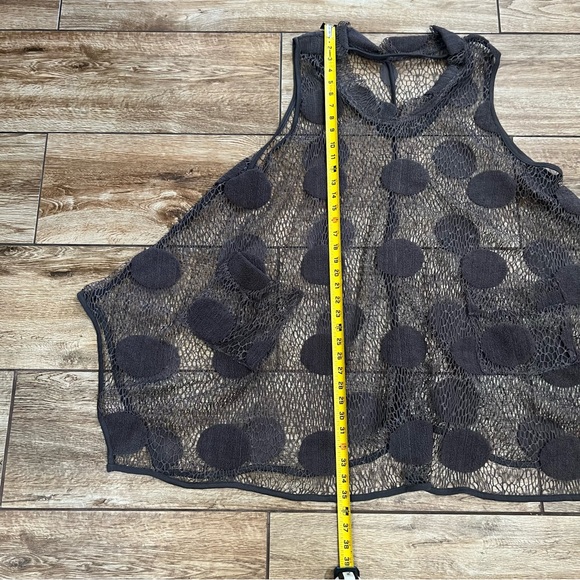 Heydari Sheer Netting Swing Polka dots Blouse Top Size 1 Rare - Picture 12 of 13